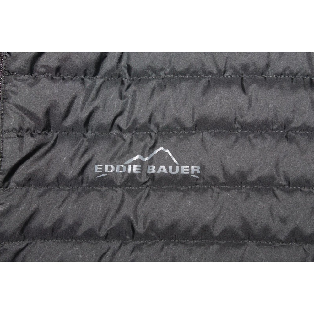 Eddie Bauer MicroLight 650 Down Fill Puffer Jacket Black Men's Size Large H14147 - Picture 4 of 10